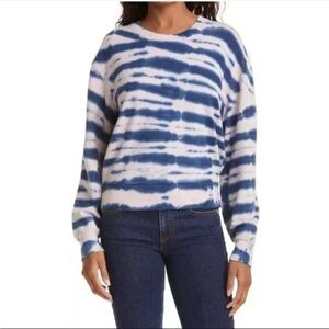 Rails Ramona‎ Striped Indigo Tie Dye Sweatshirt Sz Large